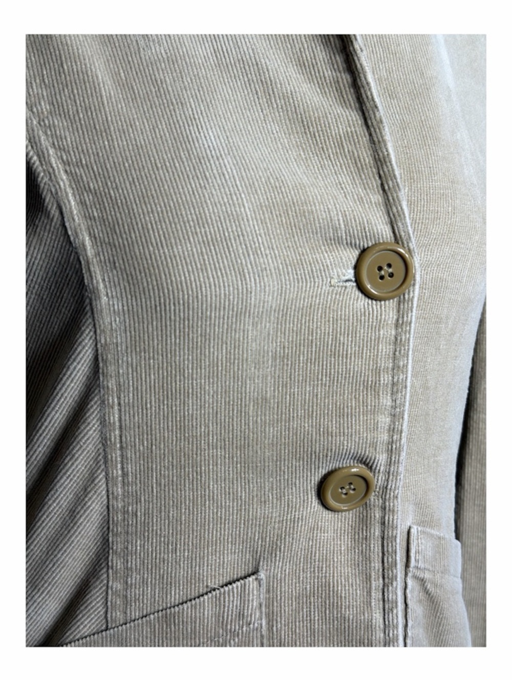 Muse Cream Corduroy Two-Button Blazer size Medium - Picture 5 of 10